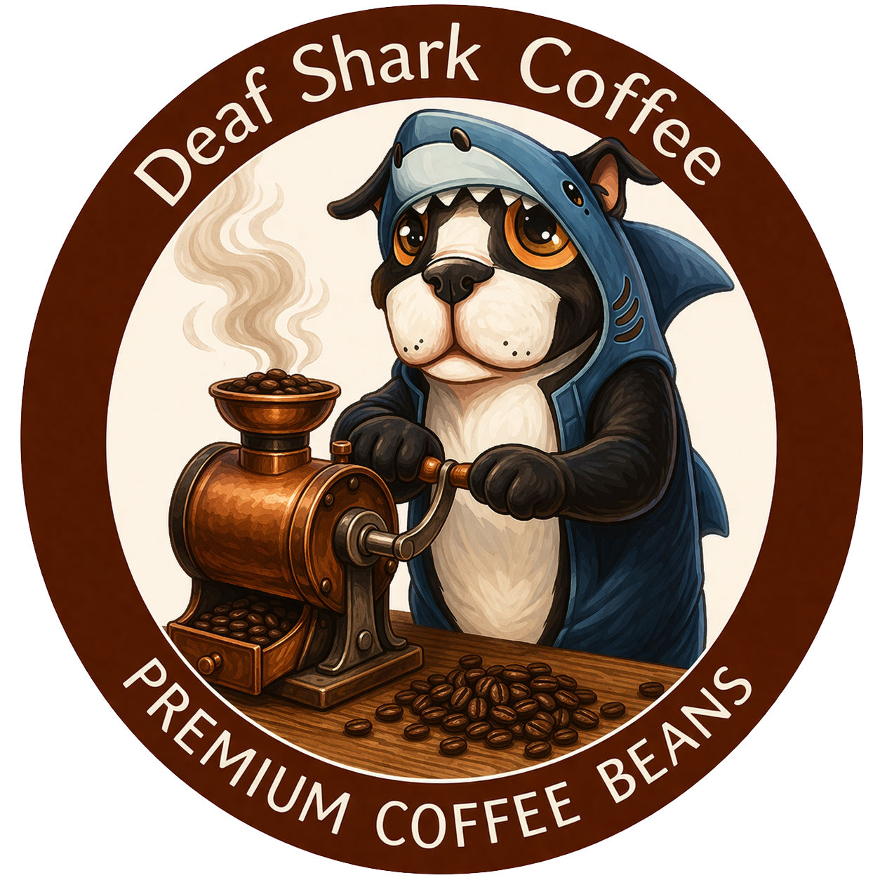 Deaf Shark Coffee — Premium Coffee Beans roaster logo